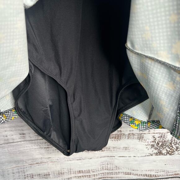 Vintage It Figures Slender Thighs Swim Dress Plus Size 20 Swimsuit Yellow Floral - Picture 5 of 9